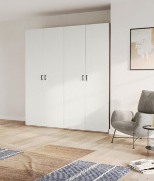 Drehtürenschrank 4-türig Weiss