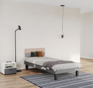 Bett mit Quadratfuss Programm Window