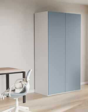 Schwebetürenschrank 2-türig Eisblau