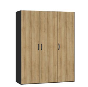 Schrank 3-türig Eiche, H 195 cm